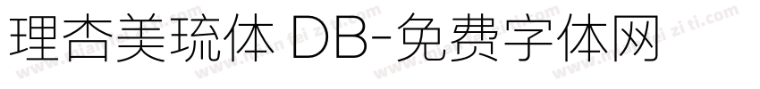理杏美琉体 DB字体转换